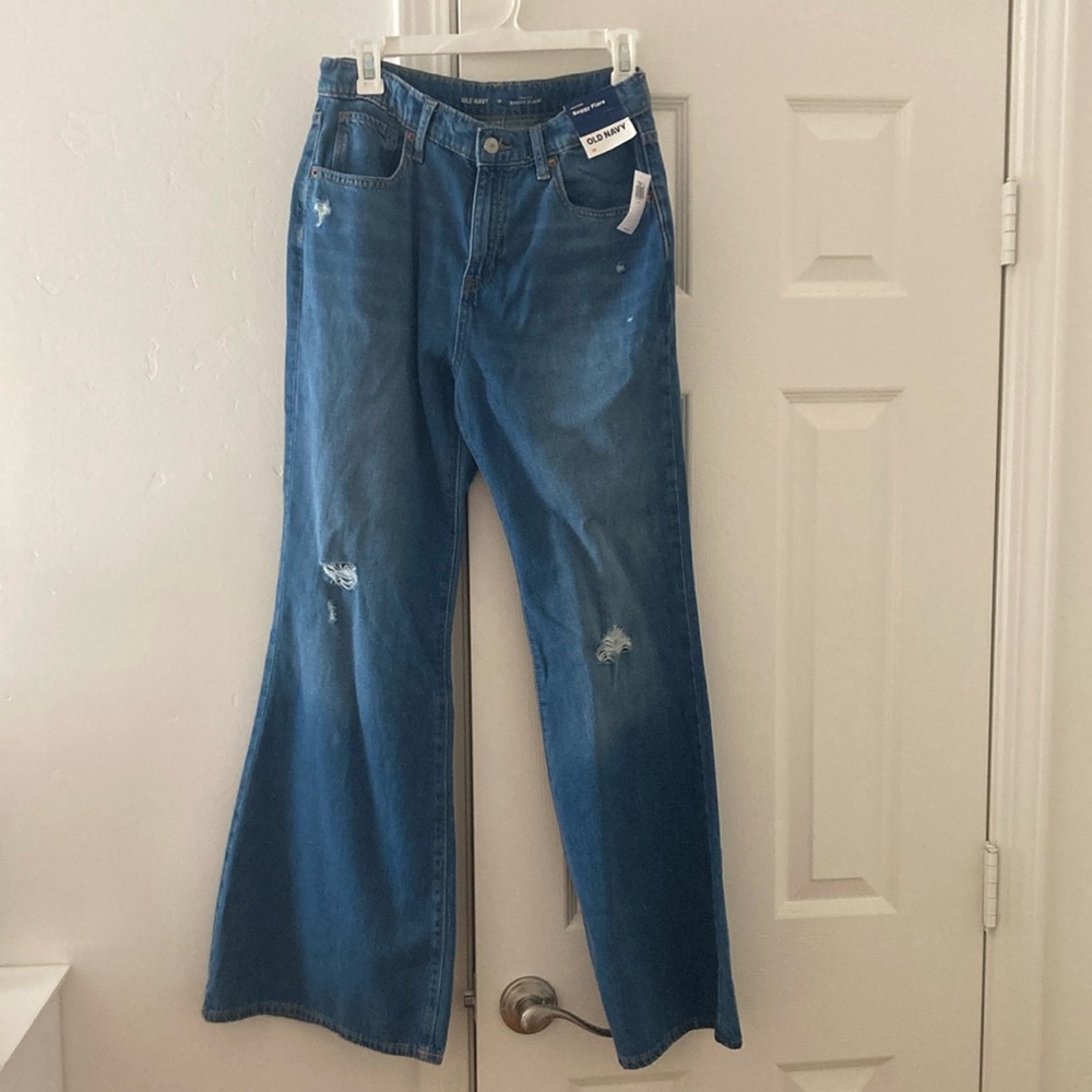 Girls 18 Baggy Flare Jeans